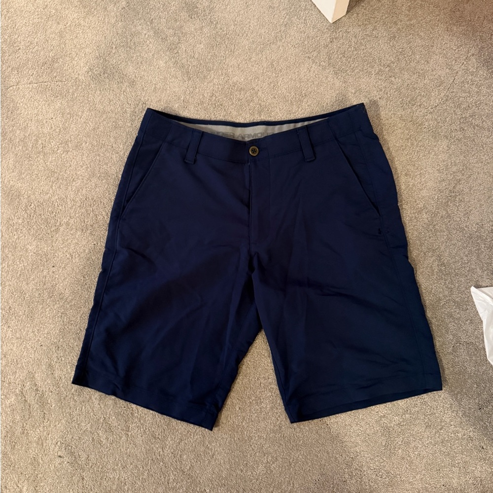 Under Armour Dark Blue Flat Front Shorts